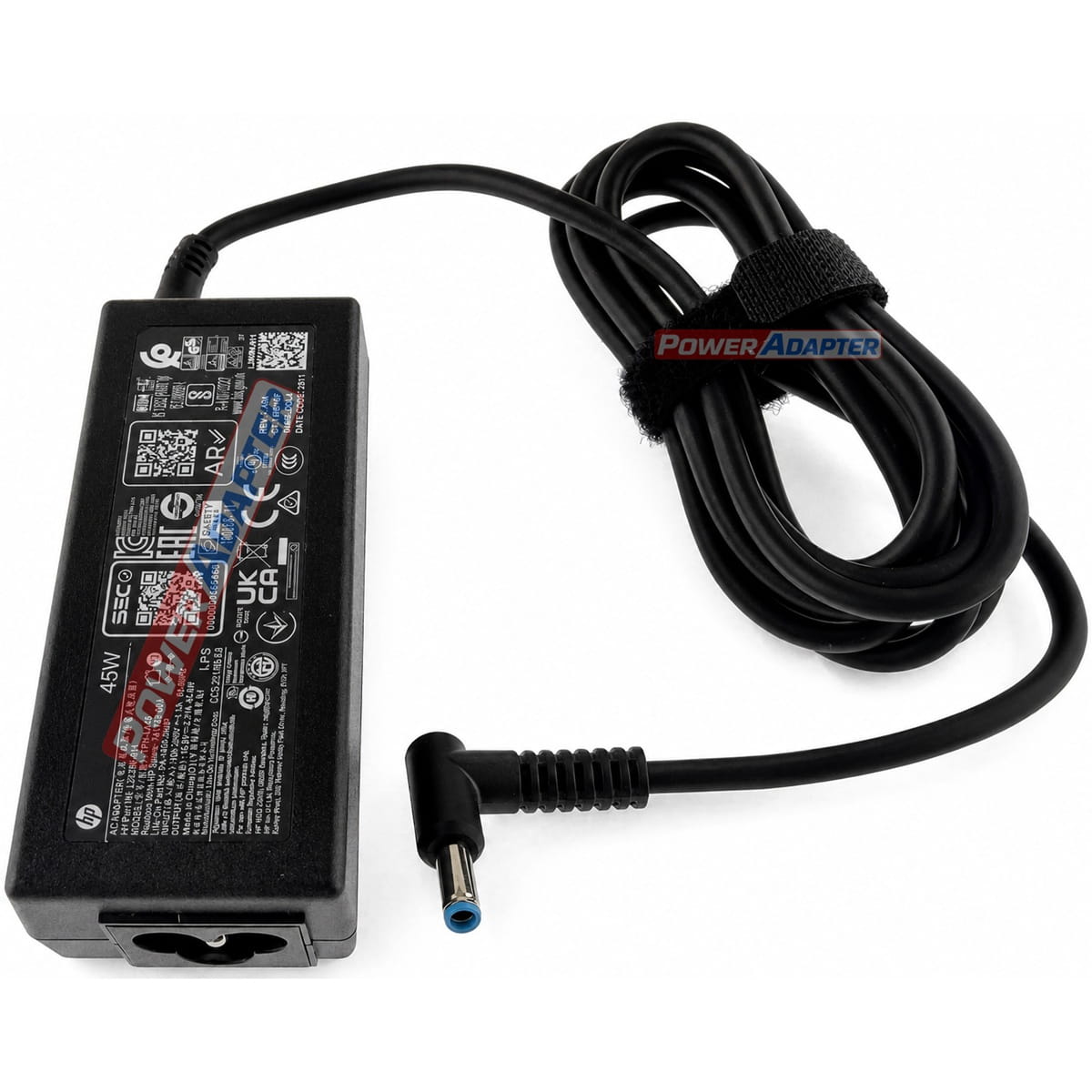 HP 45W Blue Pin Oplader Origineel Zijkant