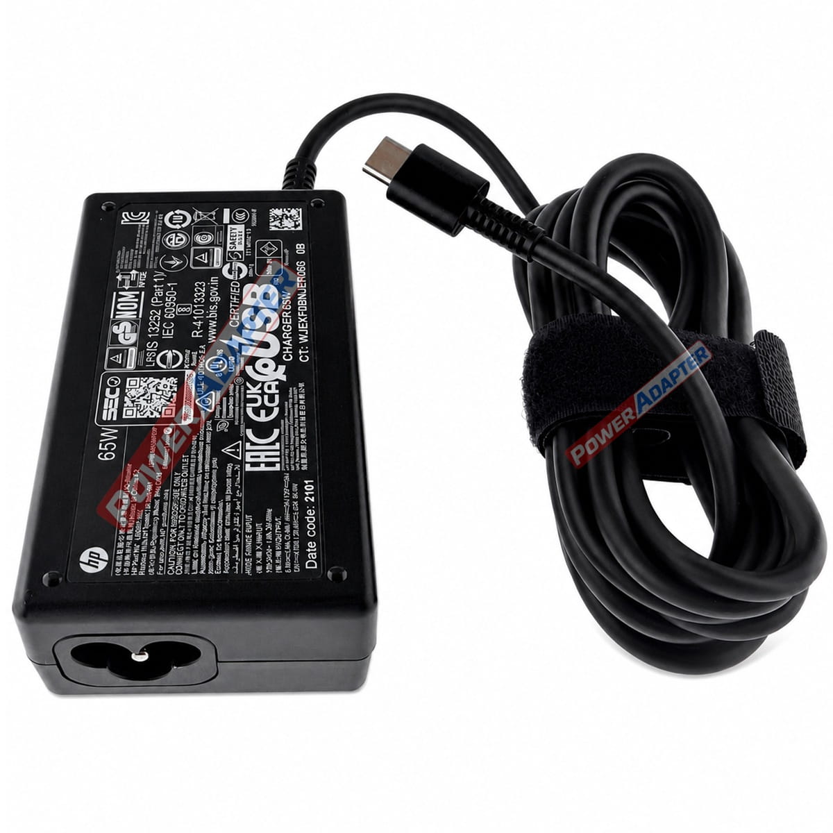 HP 65W USB-C Oplader Origineel Zijkant